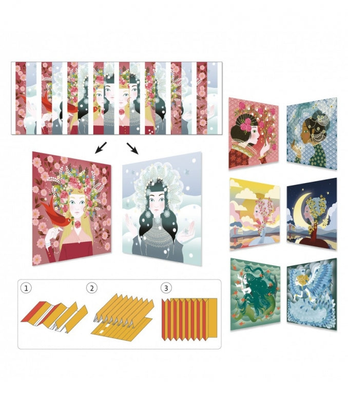 djeco knutselprenten lovely queens 7+