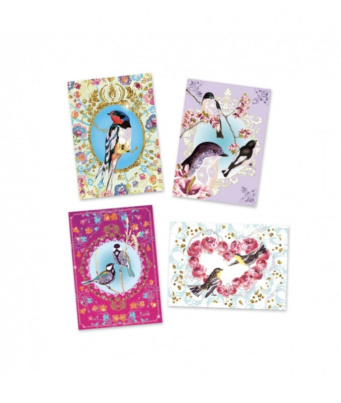 djeco glitterschilderijen vogels 7+