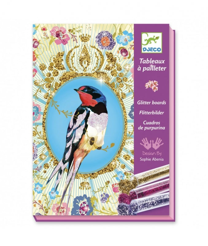 djeco glitterschilderijen vogels 7+