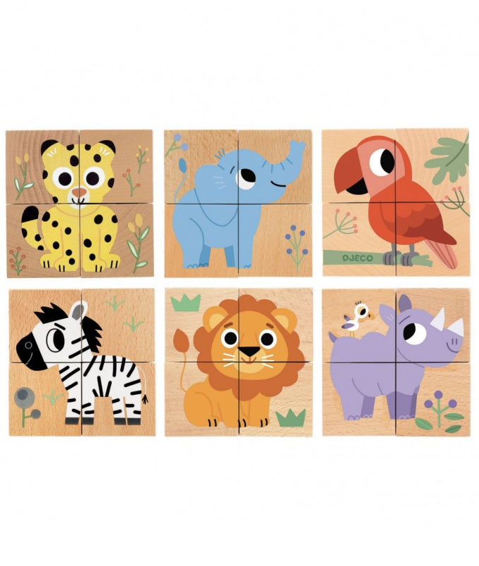 Djeco blokkenpuzzel wild-co 2+