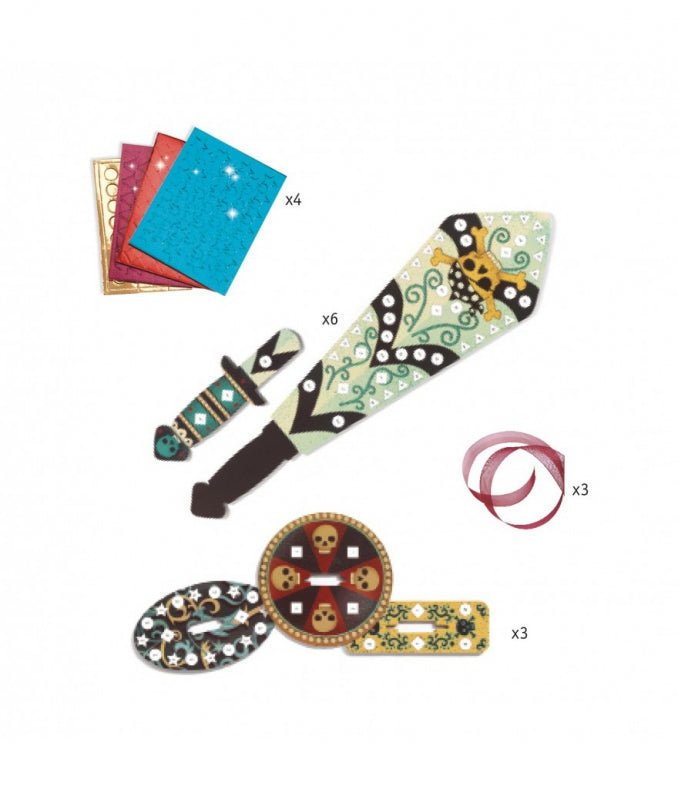 djeco knutselen diy comme un pirate zwaarden 5+