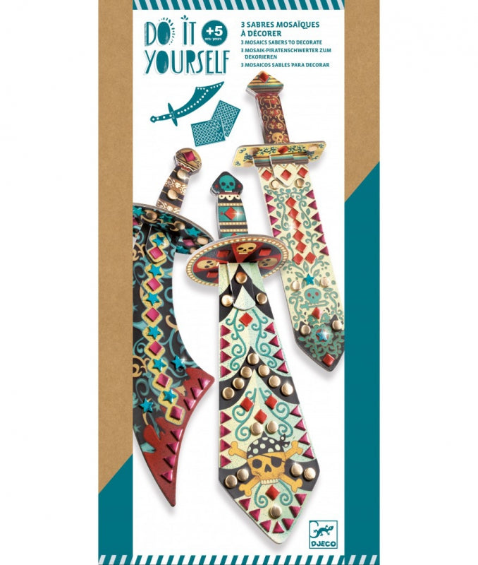 djeco knutselen diy comme un pirate zwaarden 5+