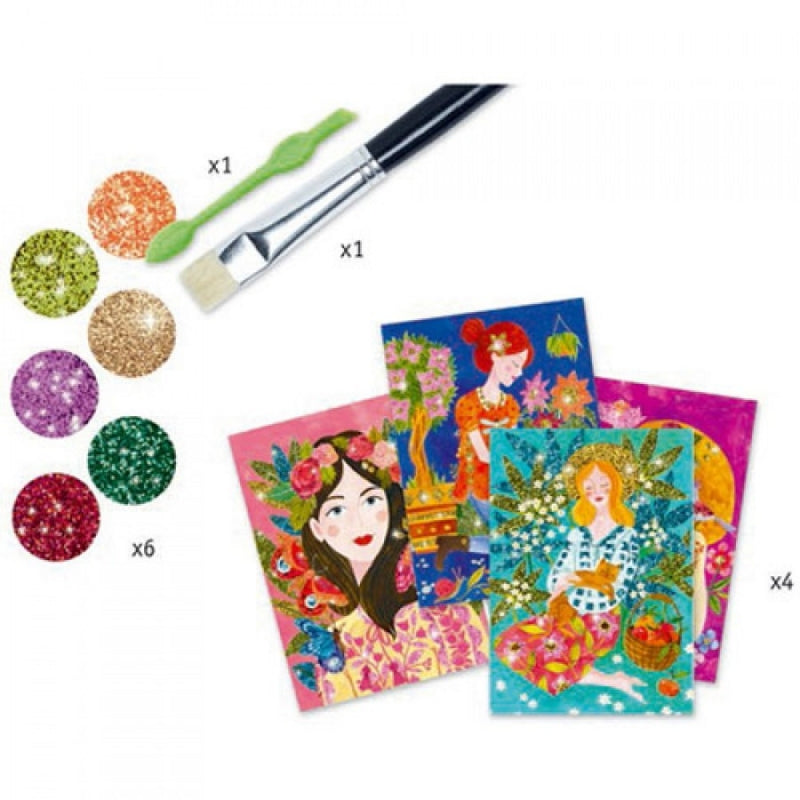 djeco glitterschilderijen bloemengeuren 7+