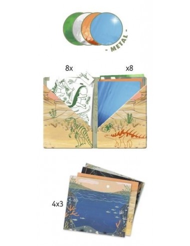 djeco knutselen collages artistic patch dinosaurus 6+