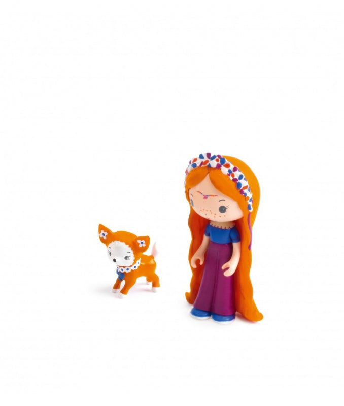 Djeco draagbaar poppenhuis Tinyly Bluchka en Indie 4+