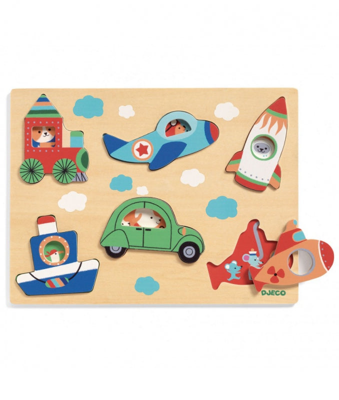 djeco puzzel coucou-vroum +18m