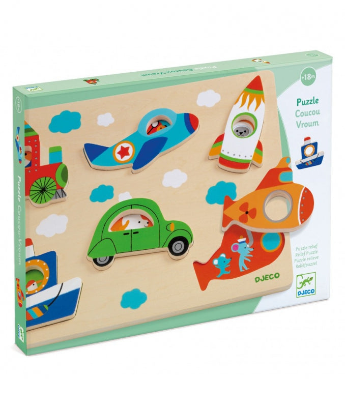 djeco puzzel coucou-vroum +18m