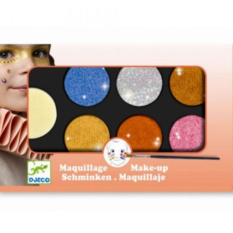 djeco schmink verf pallet metallic