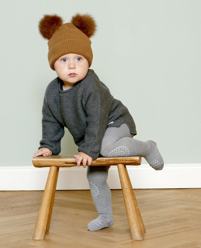 gobabygo antislipmaillot licht grijs melee