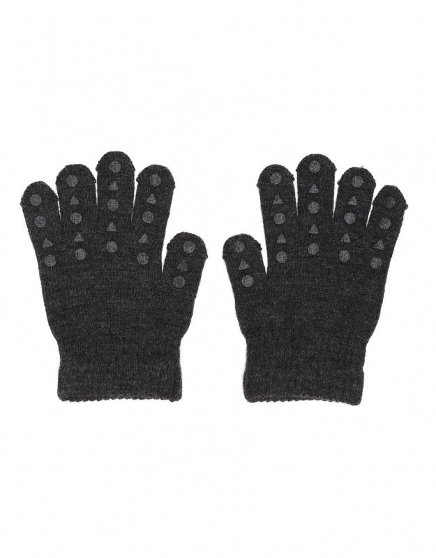 gobabygo antisliphandschoenen wol dark grey melange