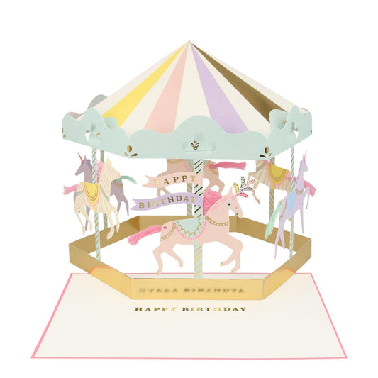merimeri wenskaart carousel stand up