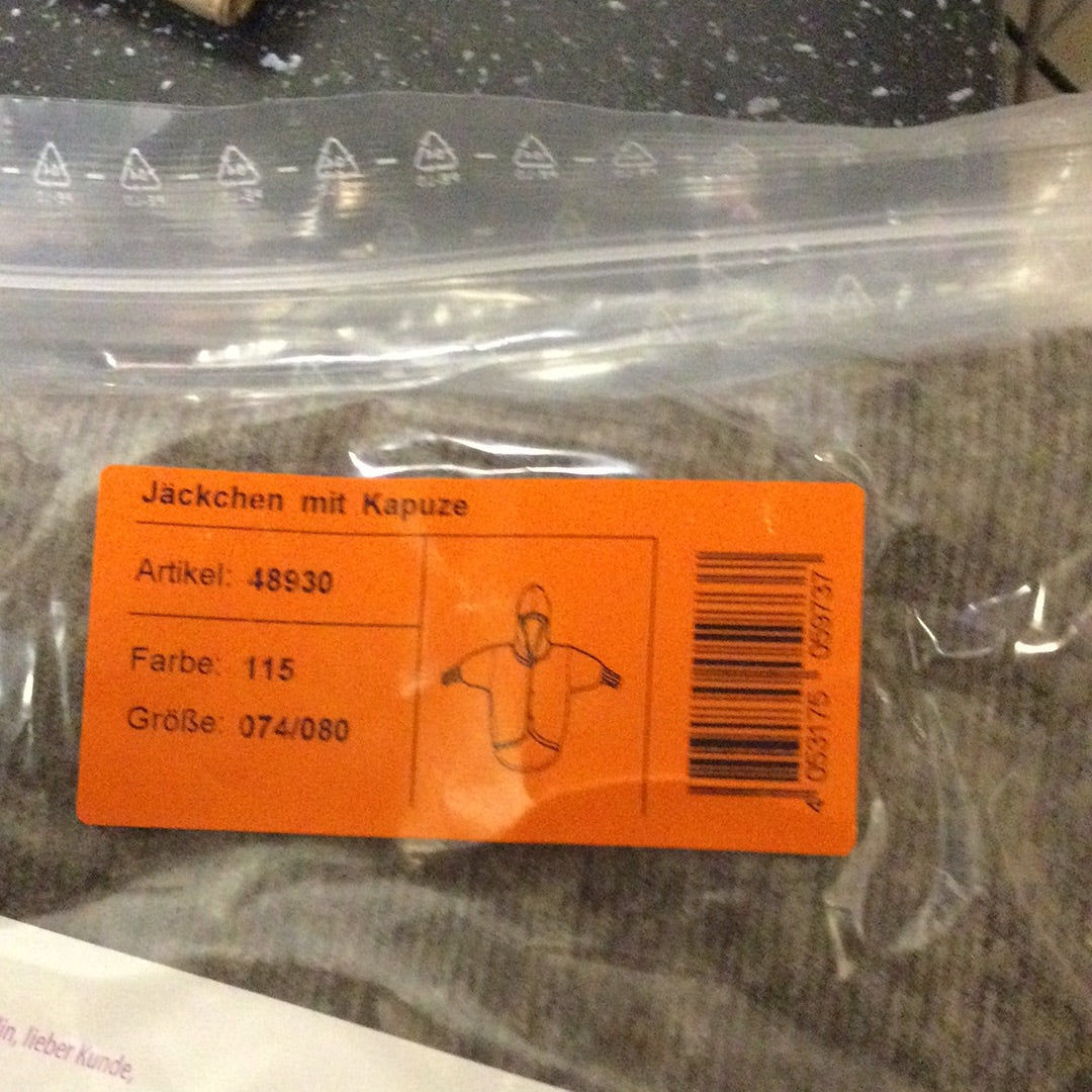 Cosilana vest wolfleece capuchon bruin 74/80