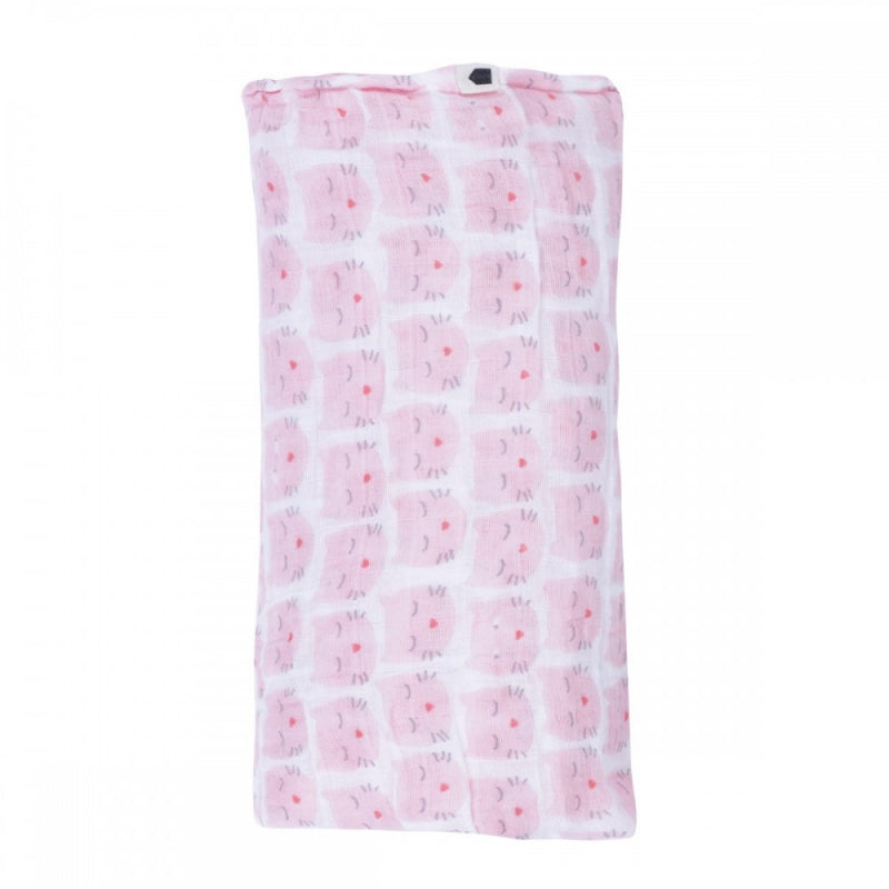 Maison petit jour paris muslin swaddle the pink cats