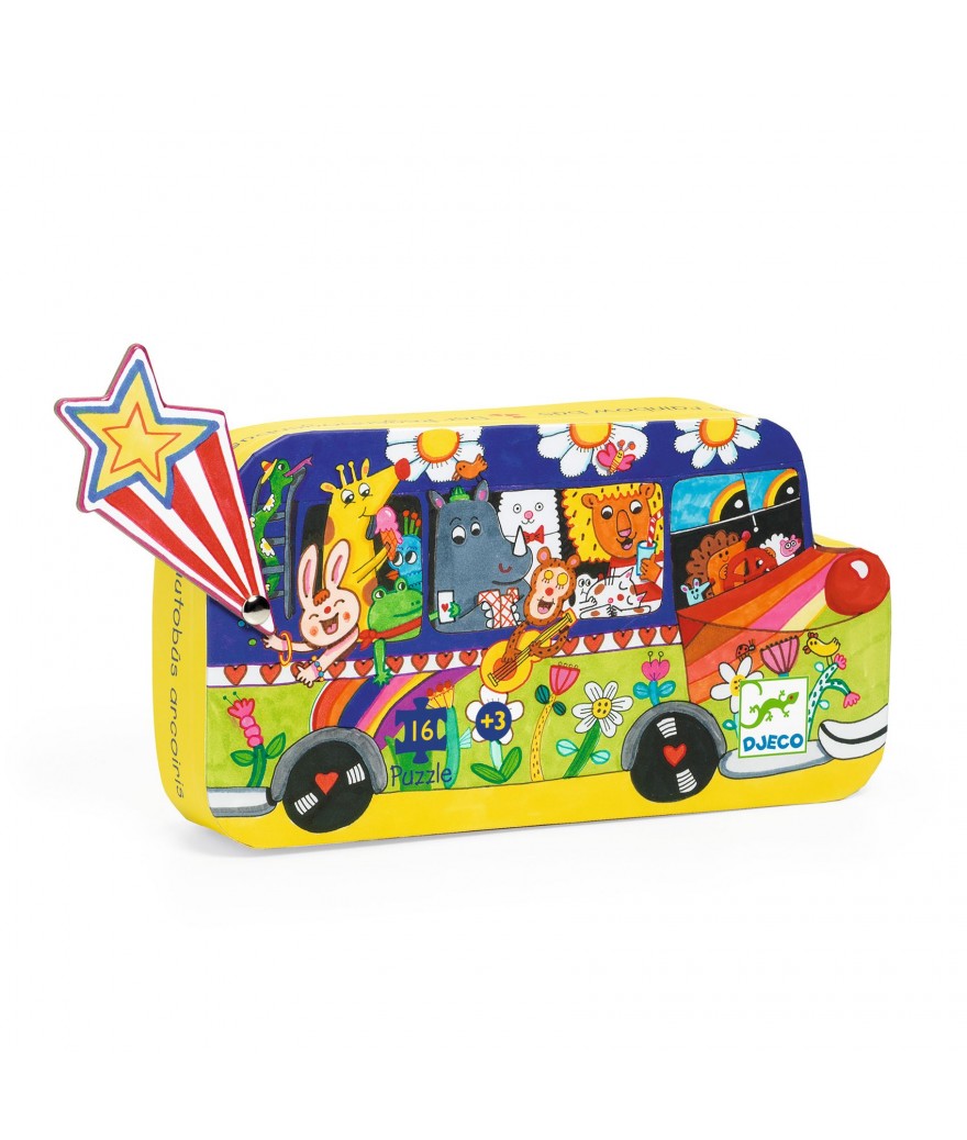 Djeco puzzel le bus arc en ciel 3+