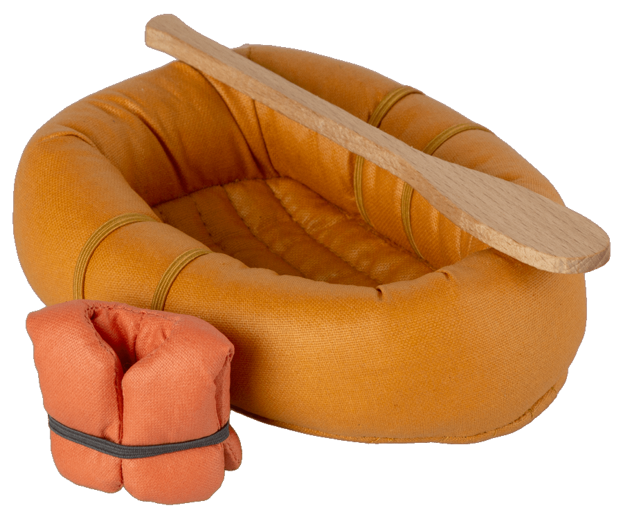 Maileg rubber boat for mouse dusty yellow 3+