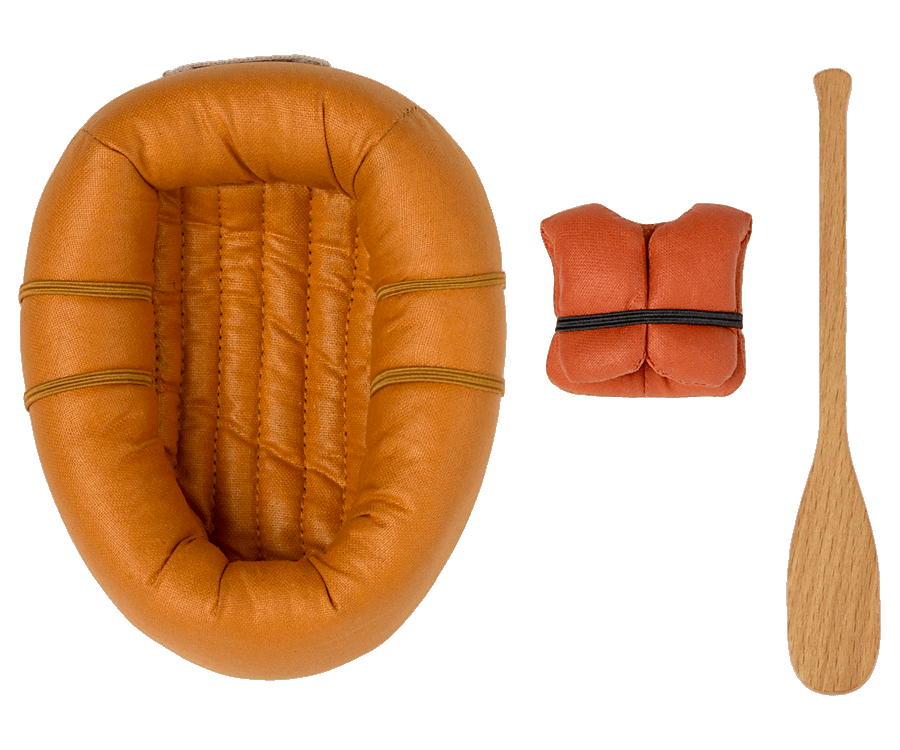 Maileg rubber boat for mouse dusty yellow 3+