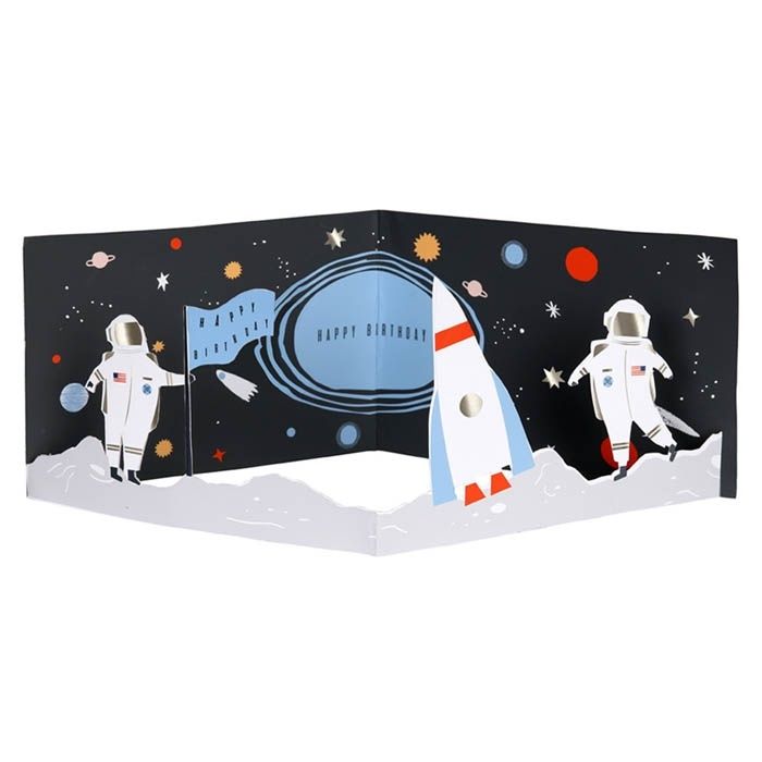 Meri meri wenskaart Astronaut Happy Birthday