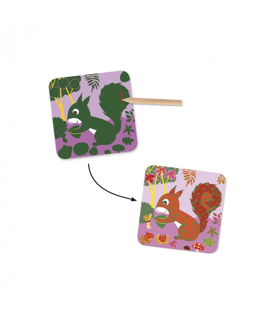 Djeco krasplaten kleine dieren 3+