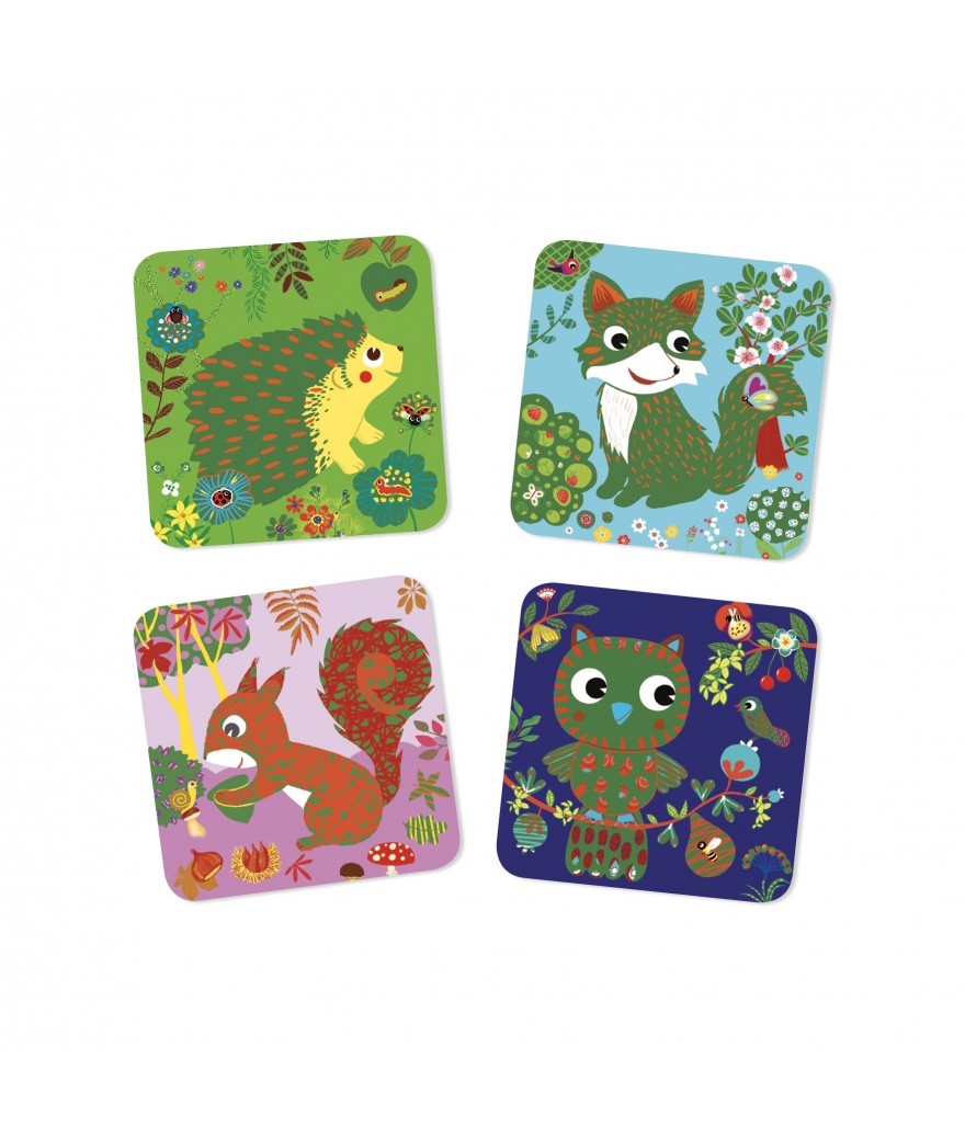 Djeco krasplaten kleine dieren 3+