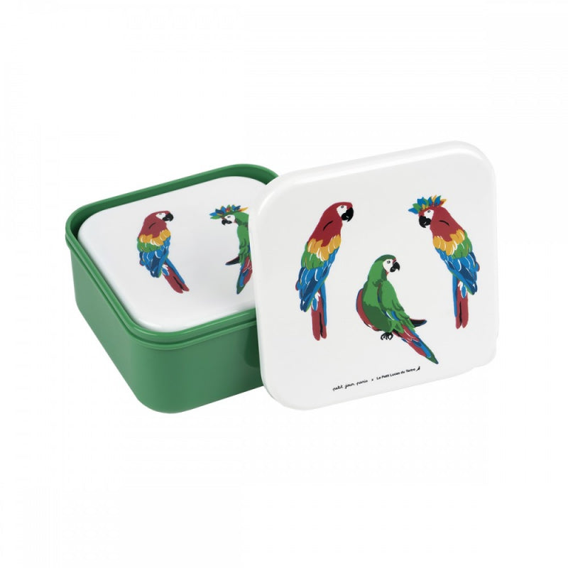 Maison petit jour paris trio lunchboxes parroquets +18m