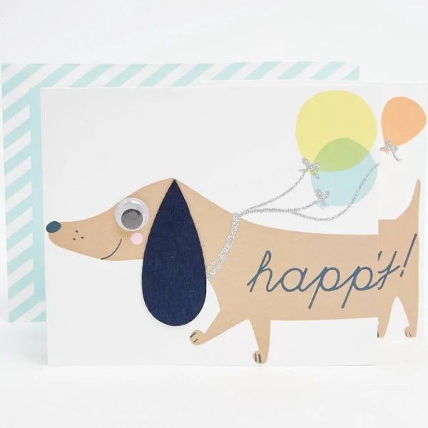 Meri Meri wenskaart Sausage Dog