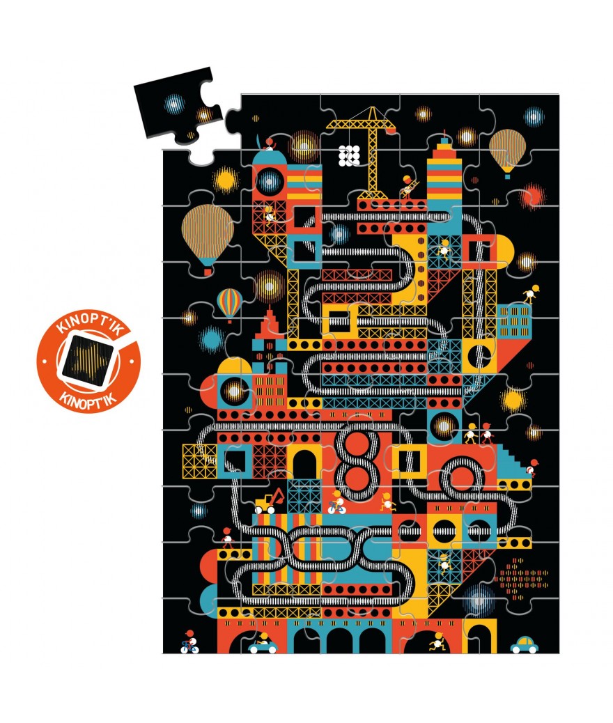 Djeco wizzy puzzel de bruisende stad 7+