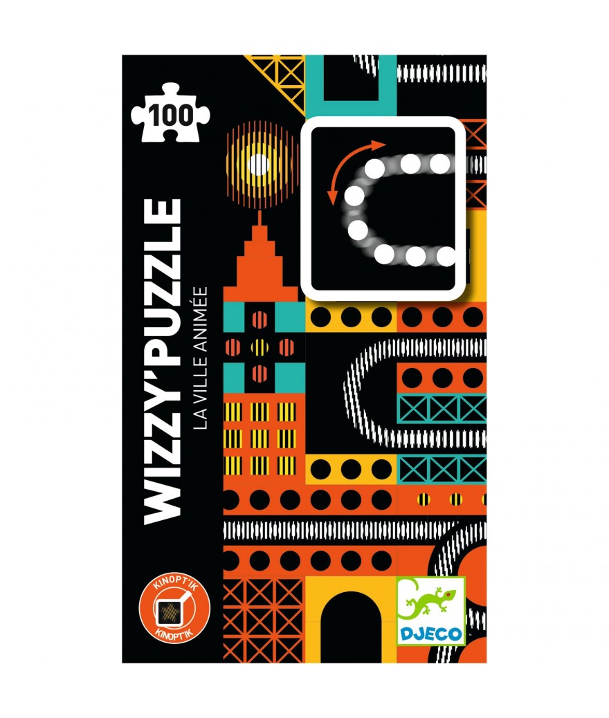 Djeco wizzy puzzel de bruisende stad 7+