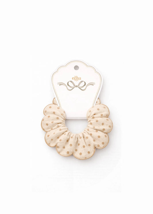 Mrs Ertha scrunchies Blush Dots 3+
