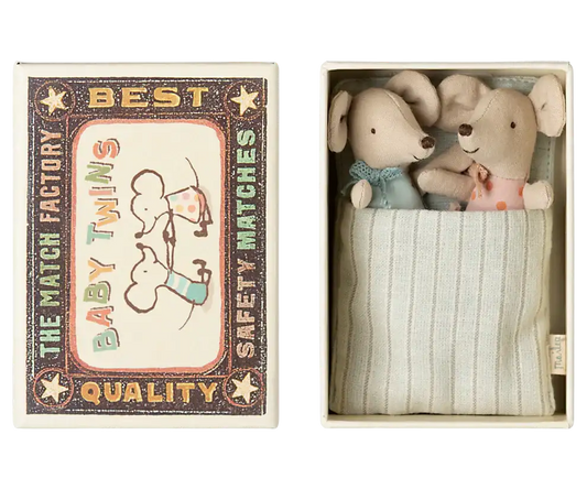 Maileg muisjes Twins Baby mice in matchbox 3+