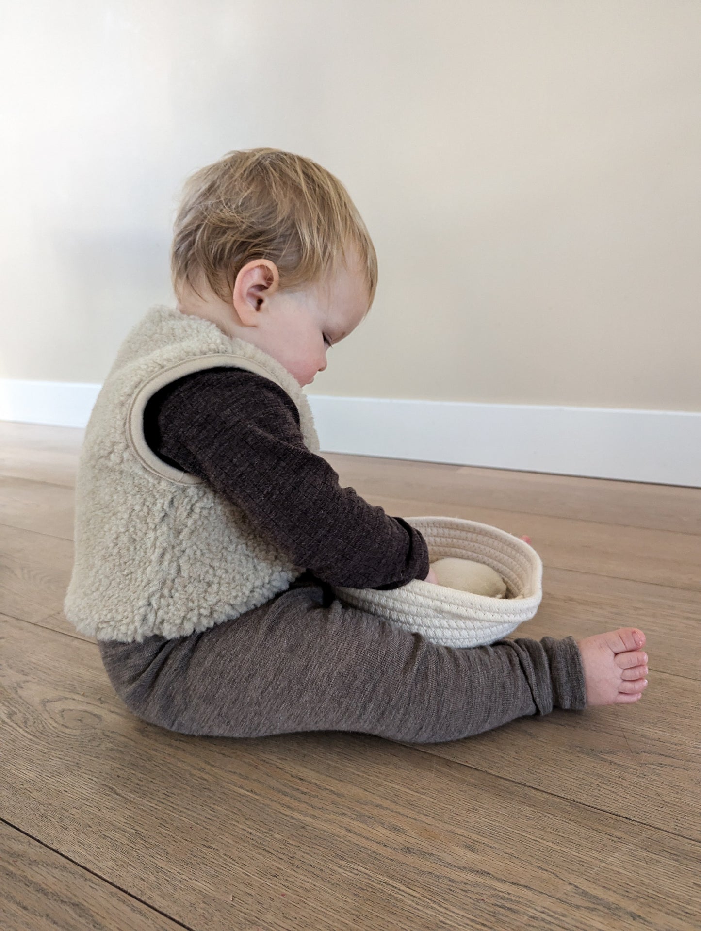 Alwero baby wol vest Lulu light Sand Brown