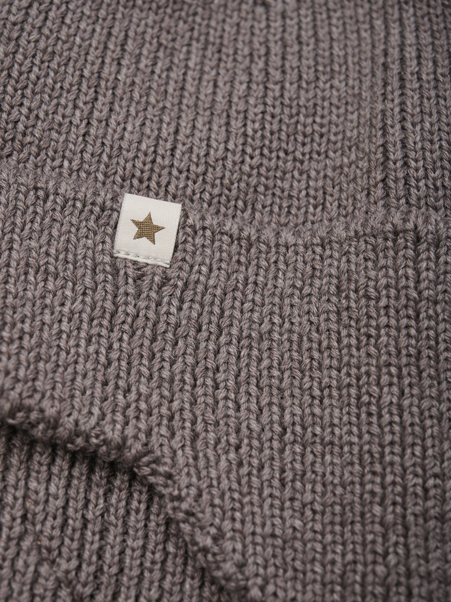 HUTTEliHUT muts Wol Knit Windstop bruin 52