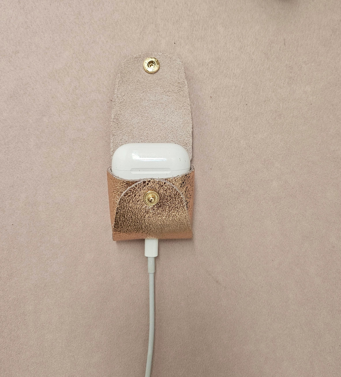 Royal Marais leren oordopjeshouder Beige