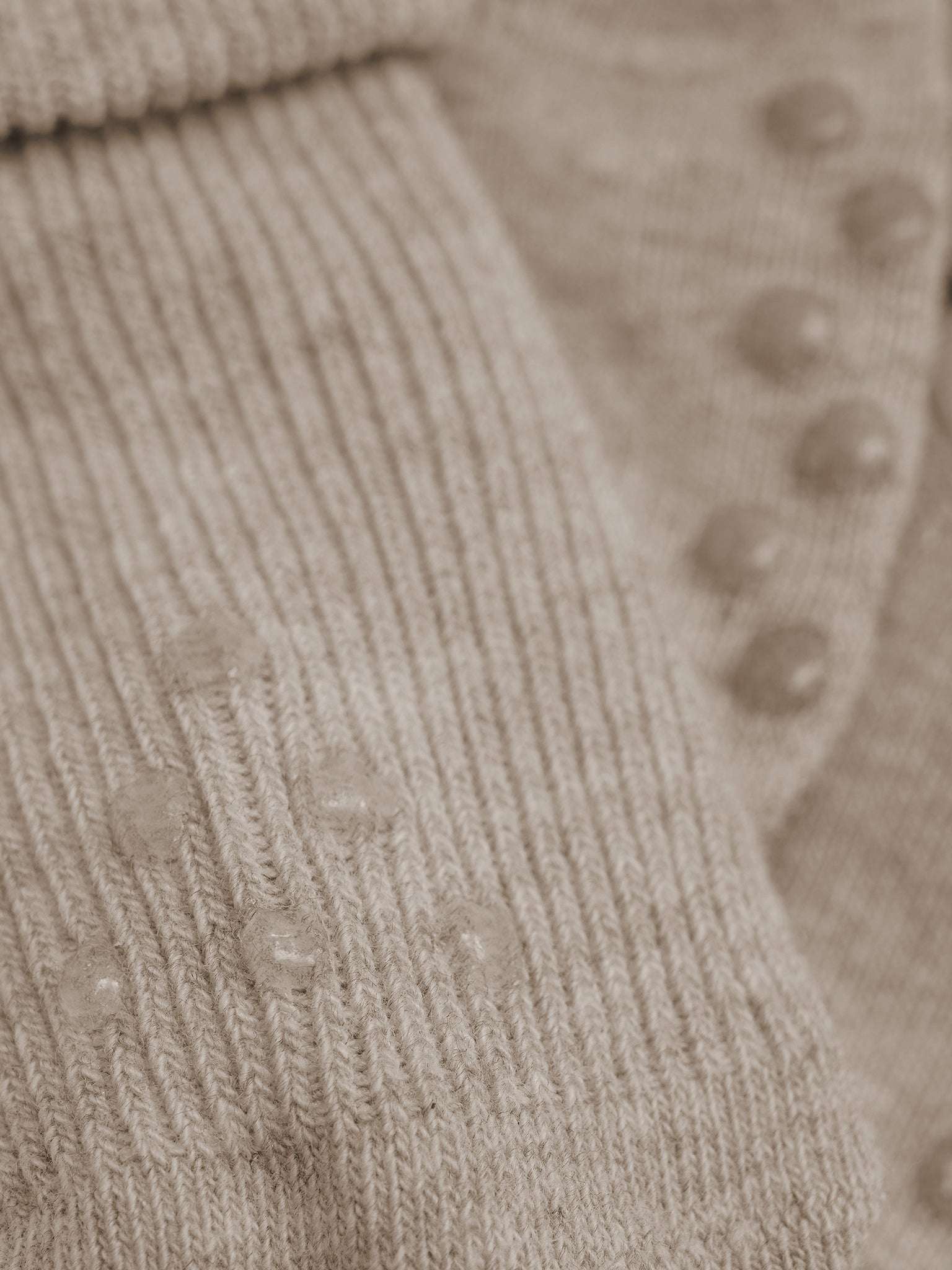 Minymo Baby rib sokken met ABS beige