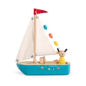 Moulin Roty speelgoed zeilboot hout La Grande Famille 3+