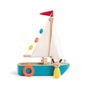 Moulin Roty speelgoed zeilboot hout La Grande Famille 3+