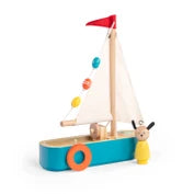 Moulin Roty speelgoed zeilboot hout La Grande Famille 3+