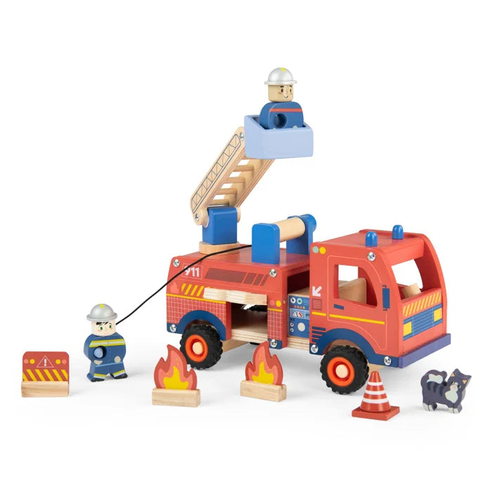 Brandweerwagen op Avenue du Moulin 3+