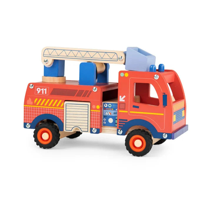 Brandweerwagen op Avenue du Moulin 3+