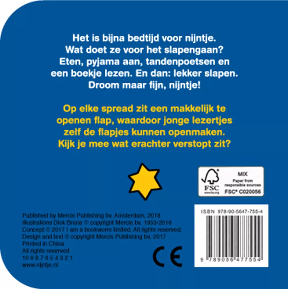 Mercis Flapjesboek Naar bed met Nijntje. 2+