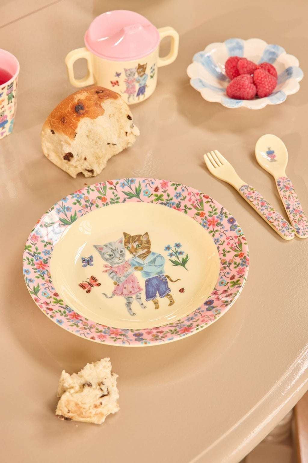 Rice bestekset Nathalie Lété roze 3+