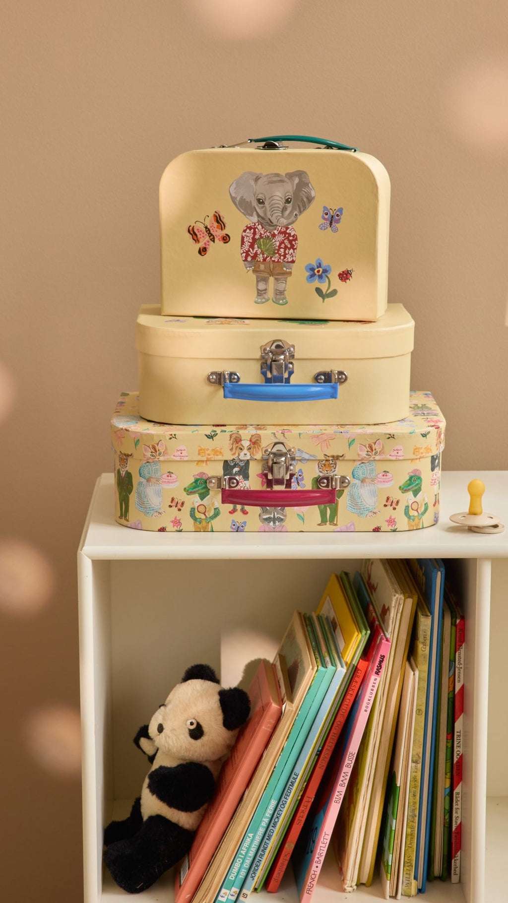 Rice Karton Koffer Crème Nathalie Lété Print Set van 3