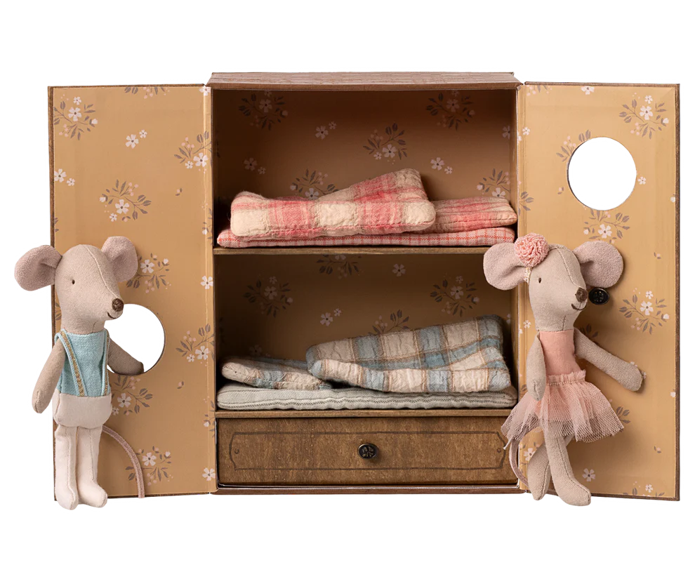 Maileg speelset Balletmuizen in dansstudio, Kleine zus en broer