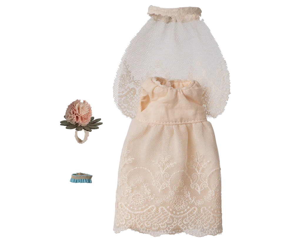 Maileg Mama muis trouwjurk 3+