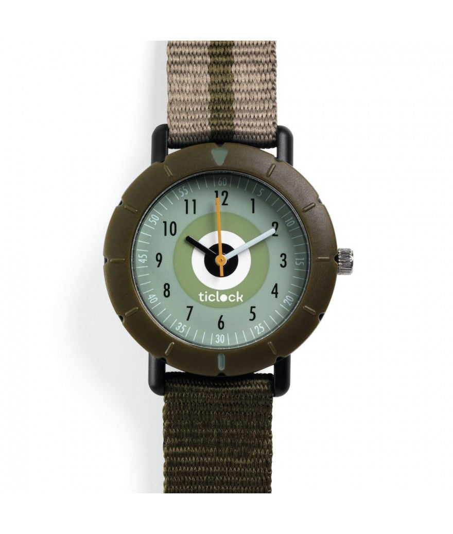 Djeco horloge green target