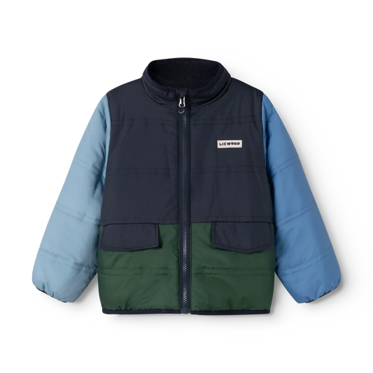 Liewood Franka Reversible Jacket Classic navy multi mix Maat 134 cm