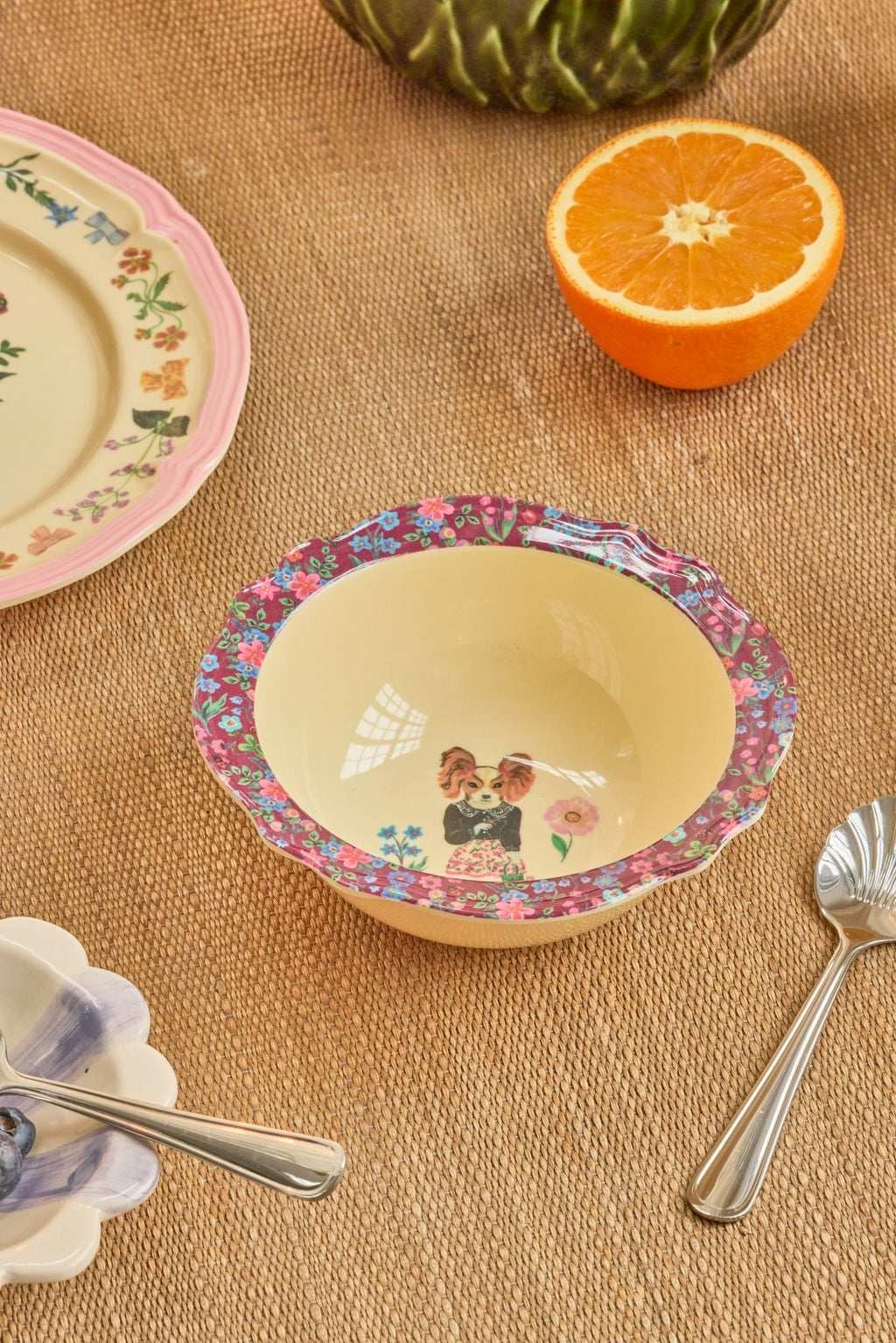 Rice Klein Vintage Kom Bordeaux Nathalie Lété Print