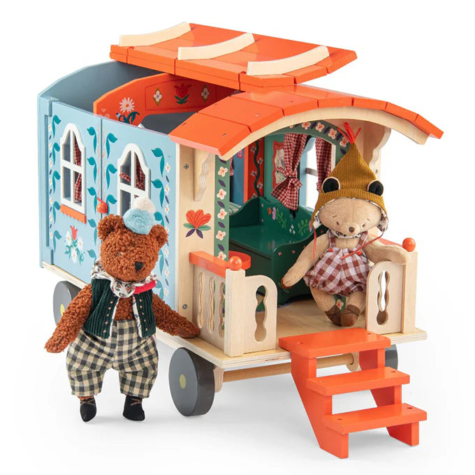 Moulin Roty houten Woonwagen Les Minouchkas 3+