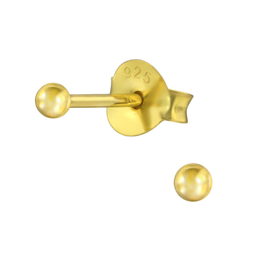 PJ oorbellen mini knopje goud 2mm