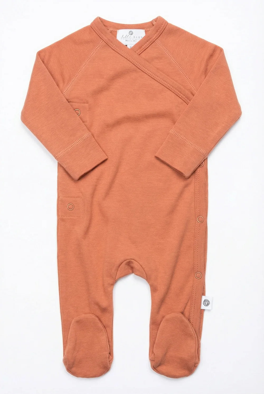 Lille Barn Baby pakje met voetjes Merinowol Coral Gold 56 cm