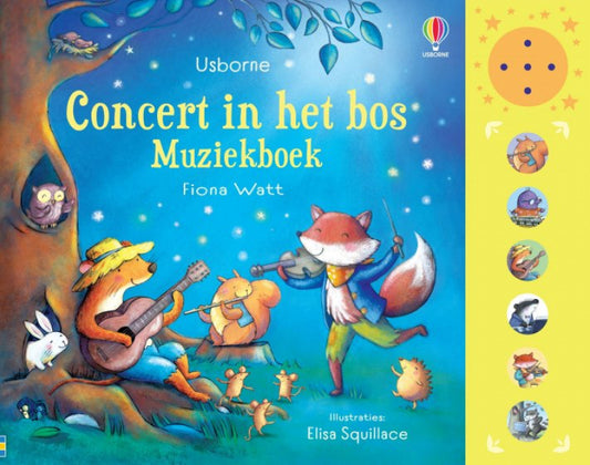 Usborne muziekboek concert in het bos 3+